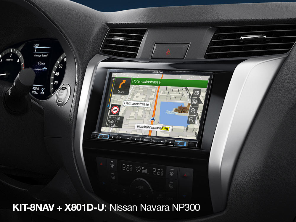 Установочный комплект Alpine 8“ для Nissan Navara NP300 ALPINE KIT-8NAV-DX