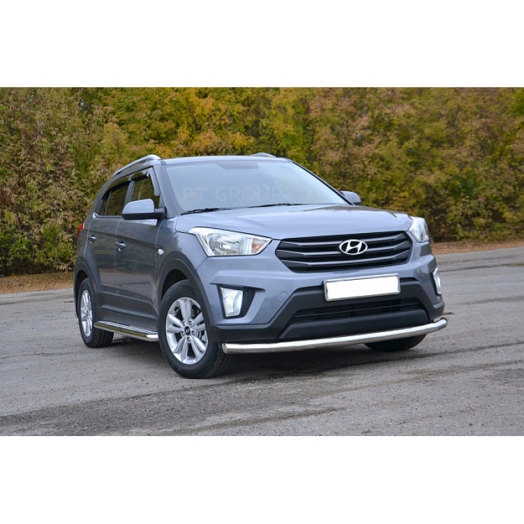 Защита переднего бампера одинарная d=63 мм (НПС) Hyundai Creta 2016-2021 HCR-16-220231.00