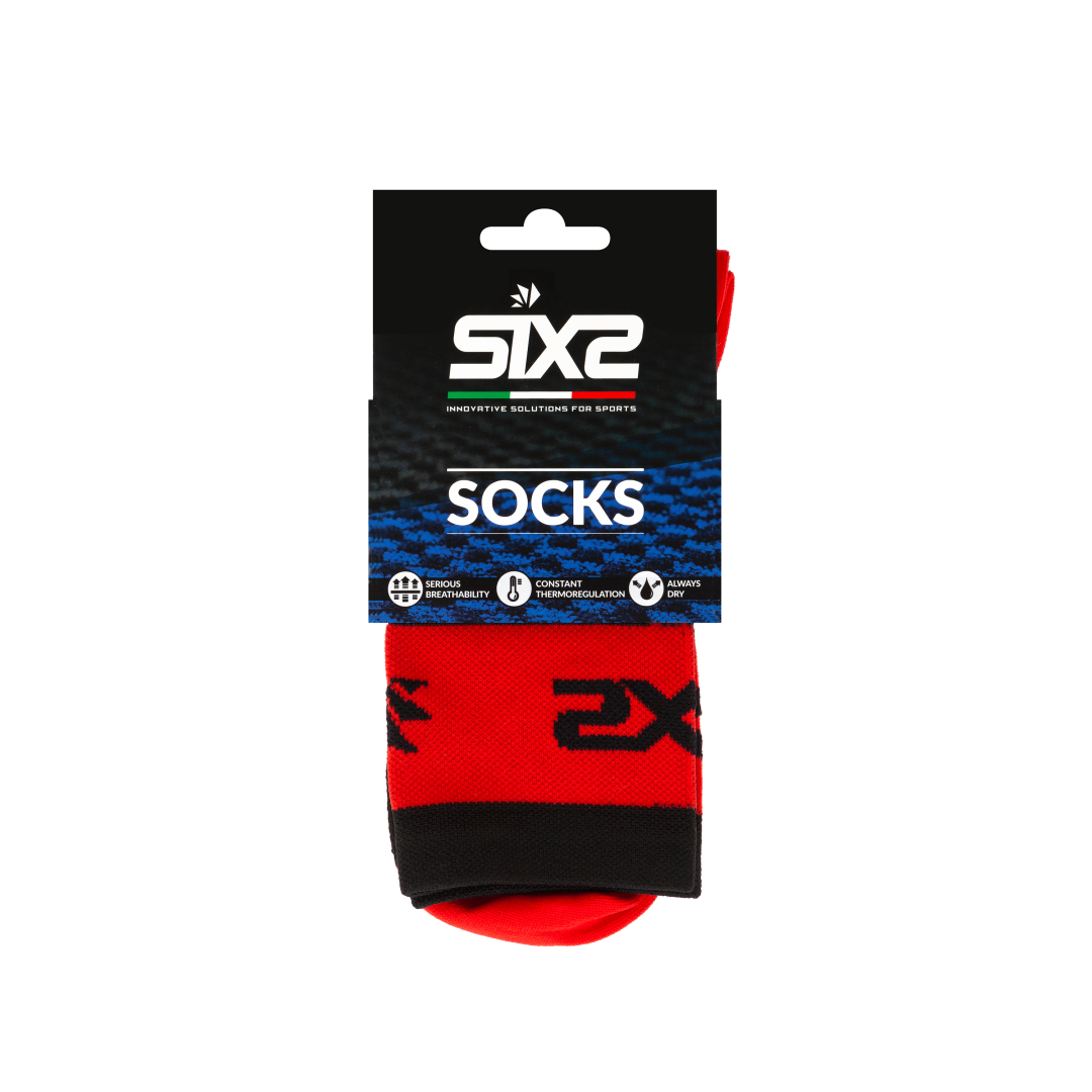 Носки SIXS Logo Black/Red, II, Артикул: SHLG-II-NERO