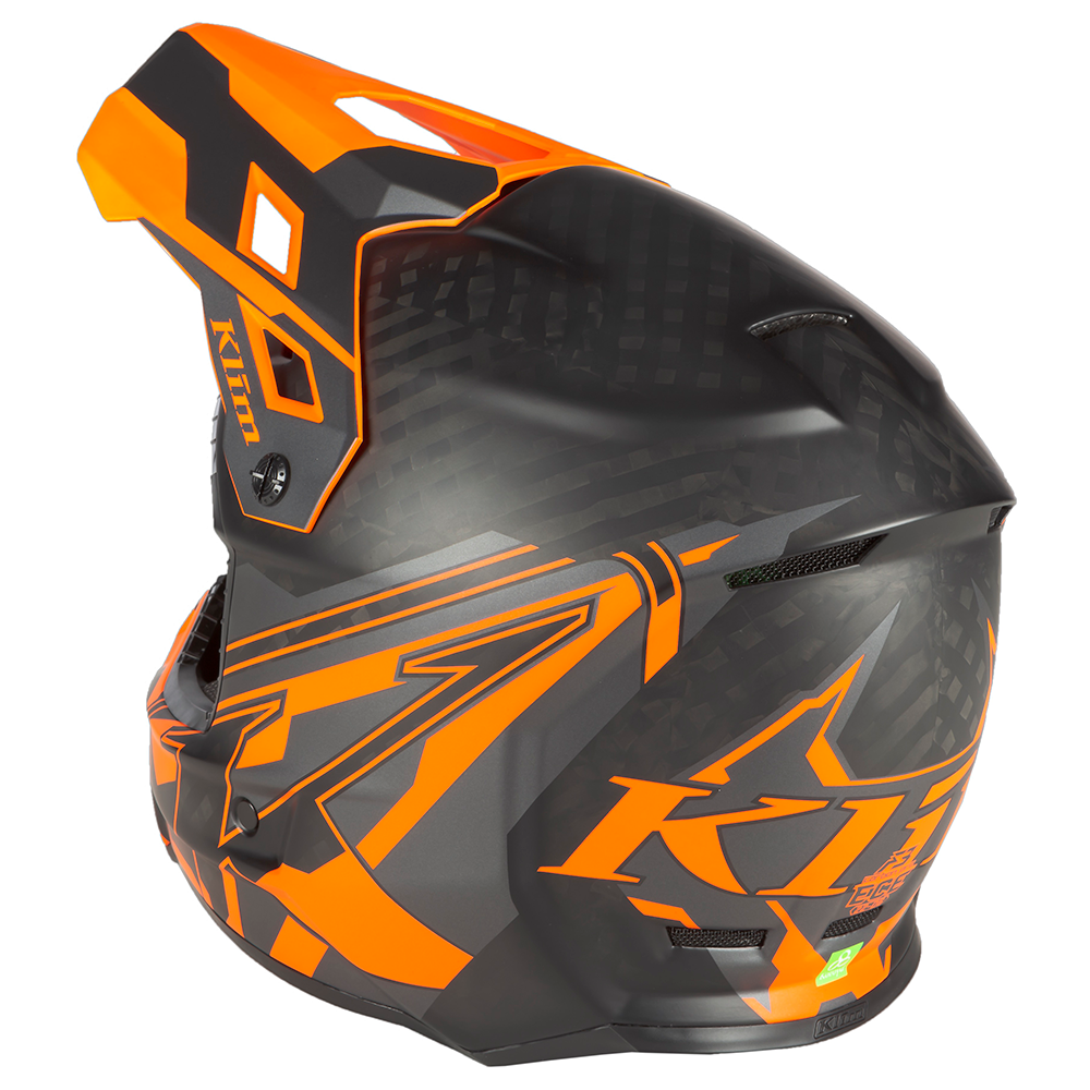 Шлем Klim F3 Carbon Pro без подогрева Ascent Asphalt/Strike Orange, MD