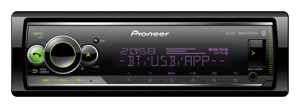 Автомобильный цифровой медиа-ресивер PIONEER MVH-S520BT