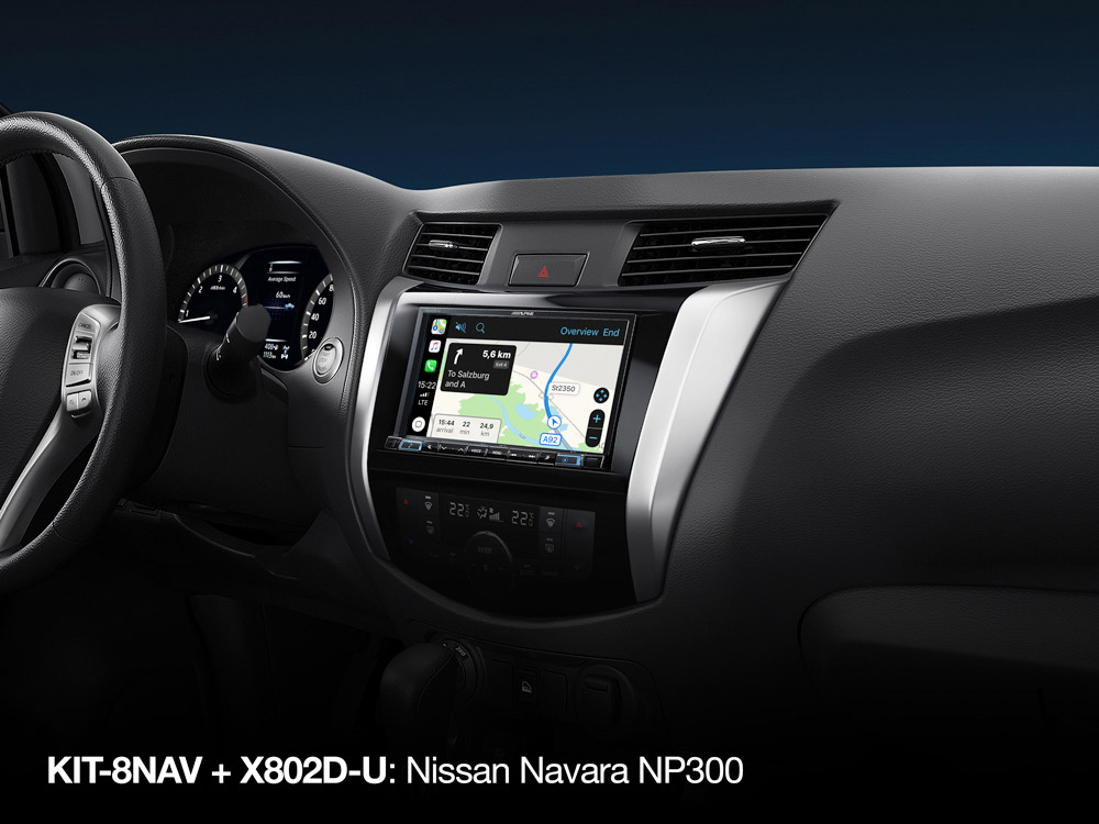 Установочный комплект Alpine 8“ для Nissan Navara NP300 ALPINE KIT-8NAV-DX