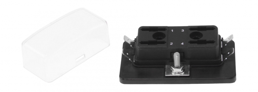 Купить блок на 4 предохранителя atp/atc/ato с крышкой по цене  Низкие цены. Большой выбор. Доставка по всей России. Интернет-магазин в Москве. Только положительные отзывы!