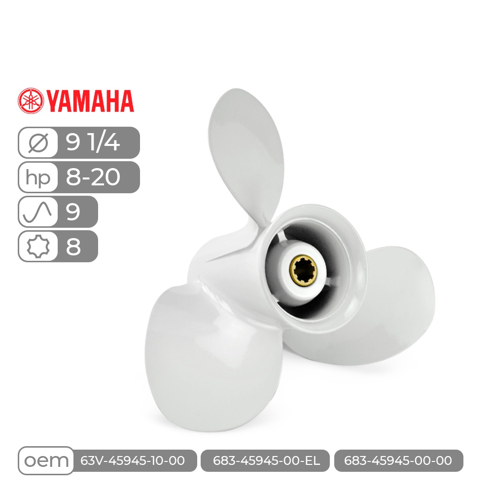 Купить винт гребной  skipper для yamaha 8-20hp алюминиевый, диаметр - 9 1/4", шаг 9" по цене 39 310 р. Низкие цены. Большой выбор. Доставка по всей России. Интернет-магазин в Москве. Только положительные отзывы!