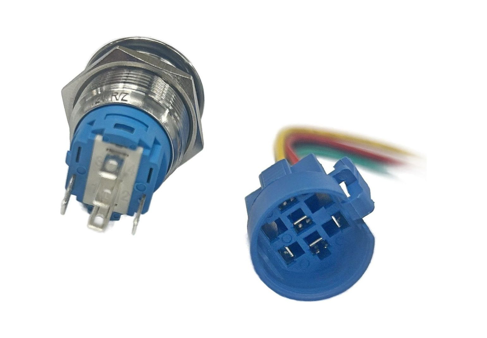 Купить кнопка с фиксацией в комплекте с контактным разъемом, 12 в 5а, off-on 5p, d19 белая подсветка по цене 310 р. Низкие цены. Большой выбор. Доставка по всей России. Интернет-магазин в Москве. Только положительные отзывы!