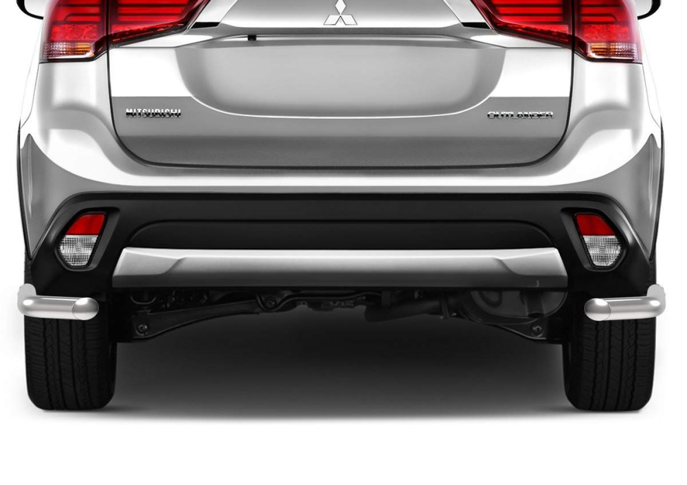 Защита заднего бампера d57 уголки Mitsubishi Outlander 2015-2018- (R.4010.010) Rival