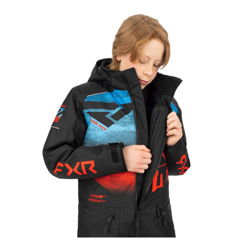 Детский комбинезон FXR Helium с утеплителем Black/Blue-Red Haze, 4