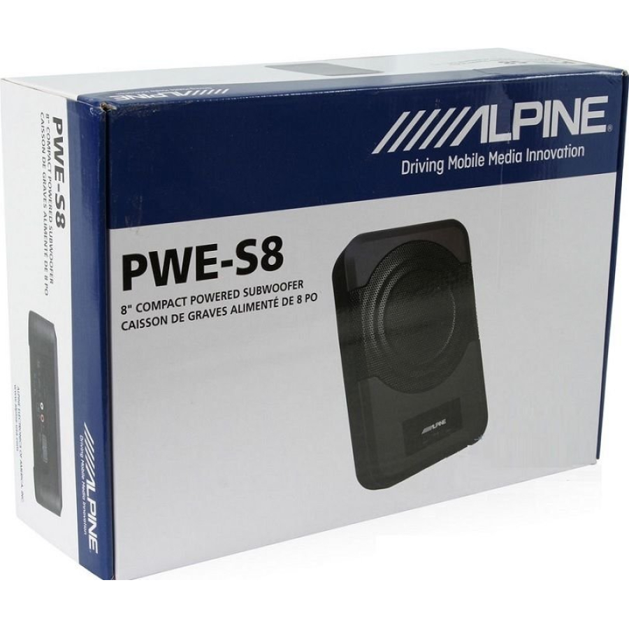Автомобильный корпусной активный сабвуфер 8” (20 см) ALPINE PWE-S8