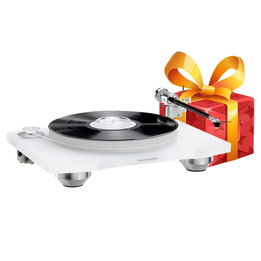 Виниловый проигрыватель + 3 двойных подарочных пластинки MARANTZ TT15S1 White + 3 двойных виниловых пластинки