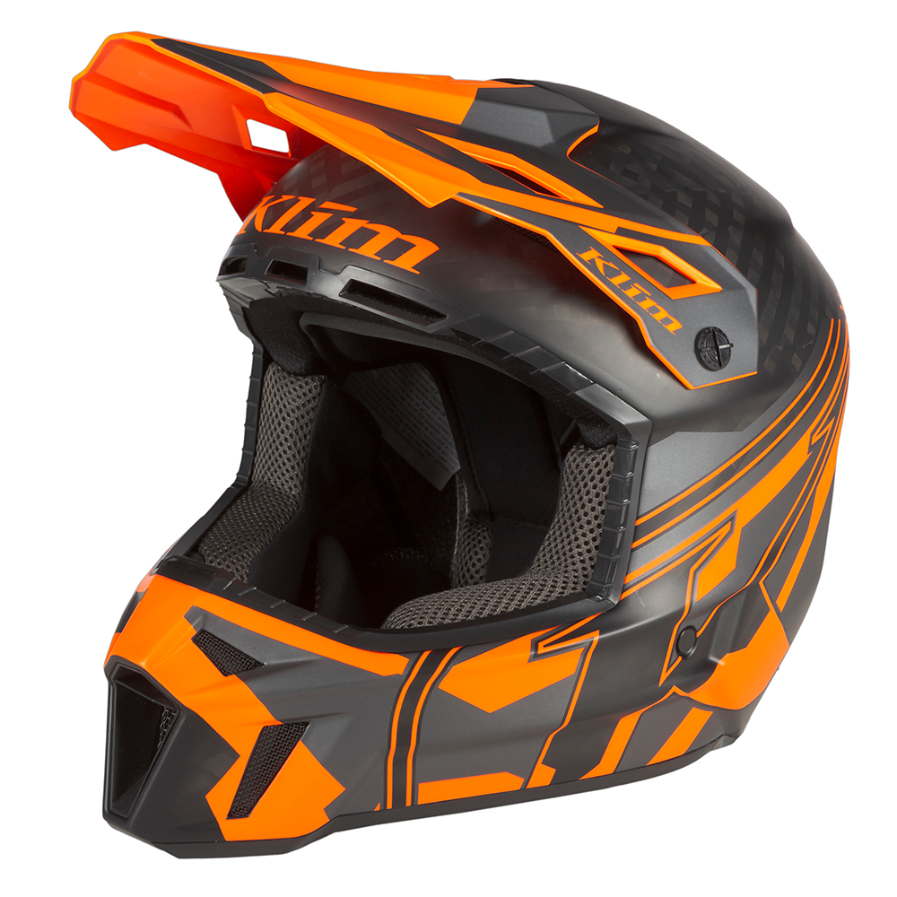 Шлем Klim F3 Carbon Pro без подогрева Ascent Asphalt/Strike Orange, MD