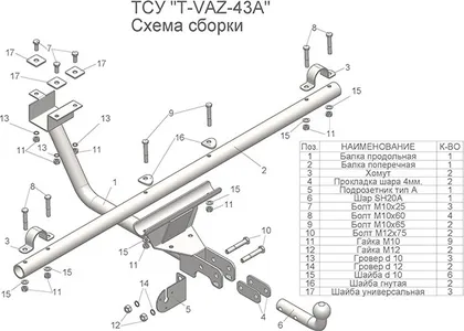Купить фаркоп нива 4x4 2121, в т.ч. urban 1977-2014, 2014- t-vaz-43a tavials по цене  Низкие цены. Большой выбор. Доставка по всей России. Интернет-магазин в Москве. Только положительные отзывы!