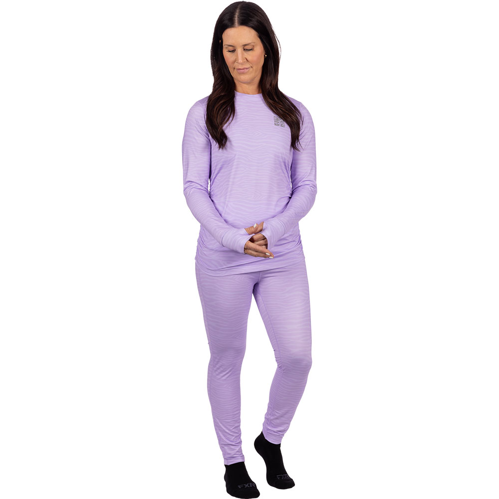 Термоштаны FXR Atmosphere Lavender Zebra, M
