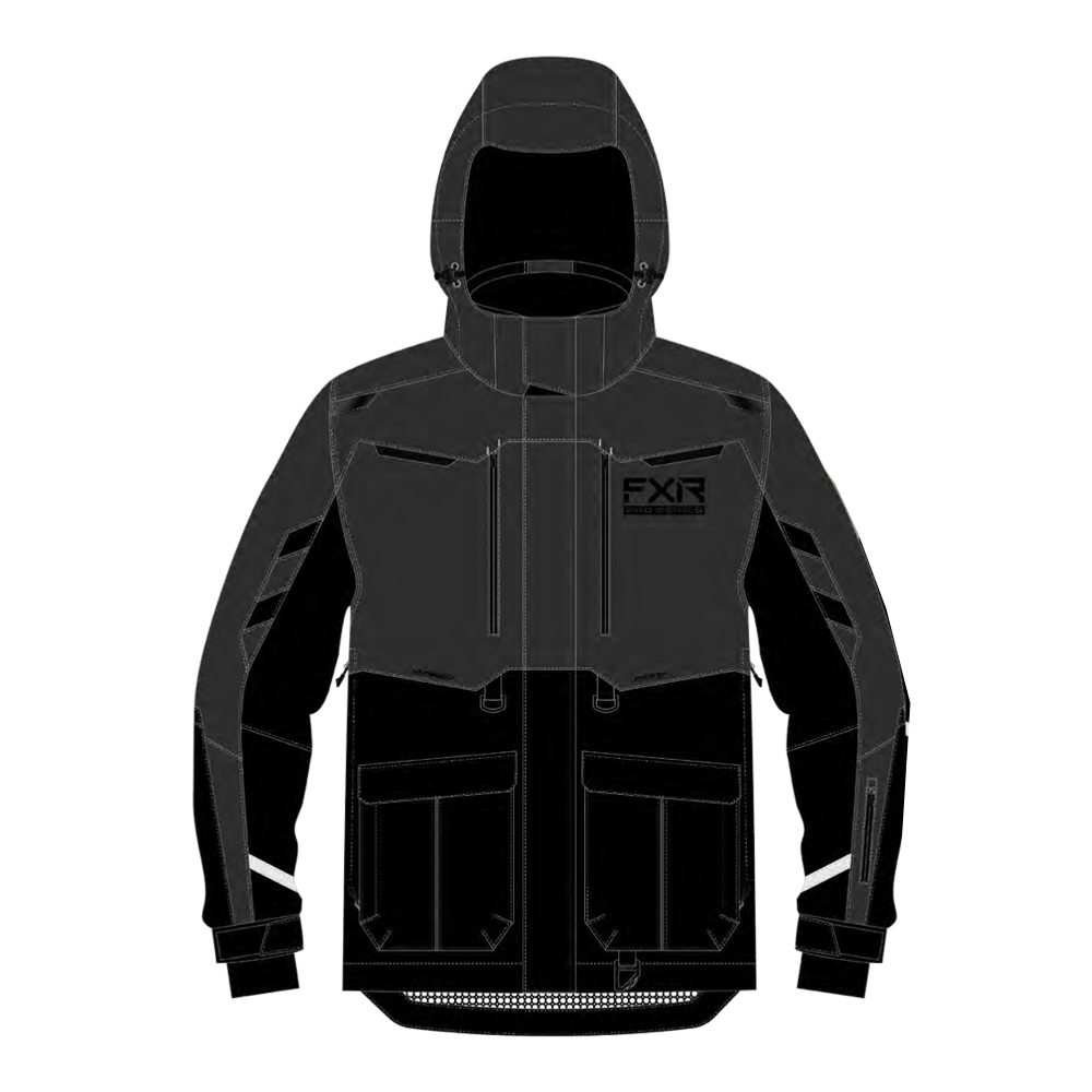 Куртка FXR Expedition Pro 2-in-1 с утеплителем Black/Asphalt, L