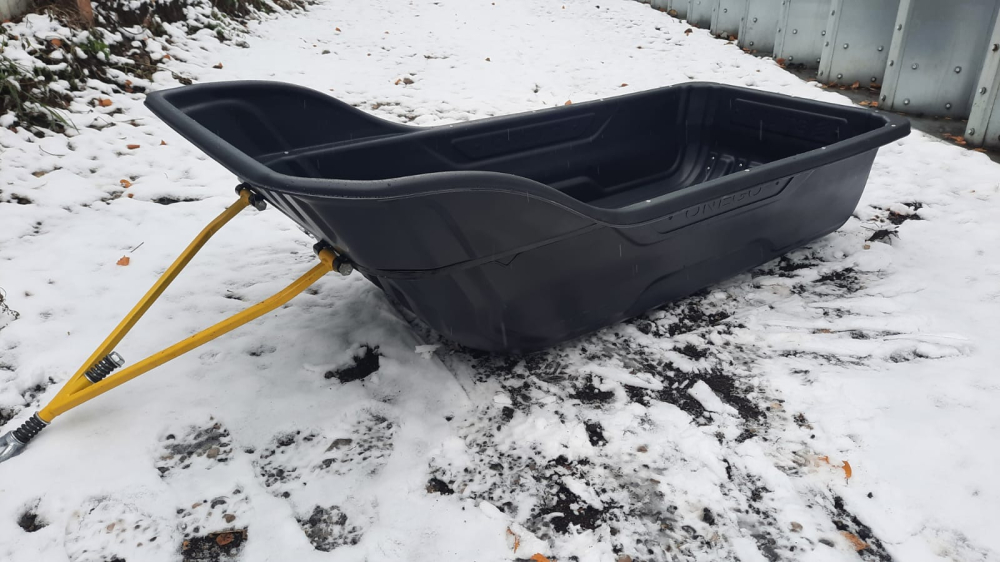 Сани-волокуши ONEGO с накладками обвязкой и отбойником для снегохода или мотособаки по низкой цене в Москве. Можете купить недорого для мотобуксировщика и в наличии!Всего 10 800 р.