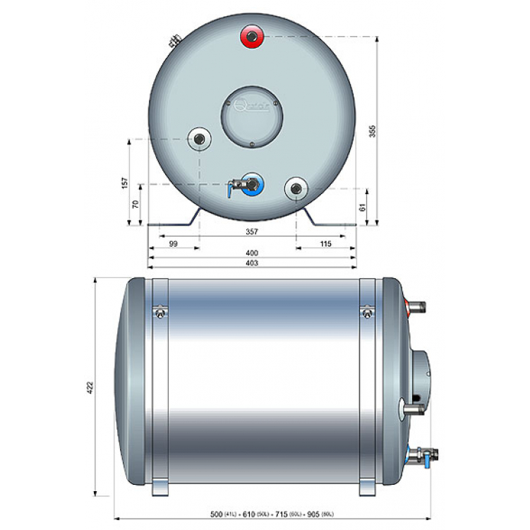 Купить бойлер 80 л 1200вт круглый с теплообменником. по цене  Низкие цены. Большой выбор. Доставка по всей России. Интернет-магазин в Москве. Только положительные отзывы!