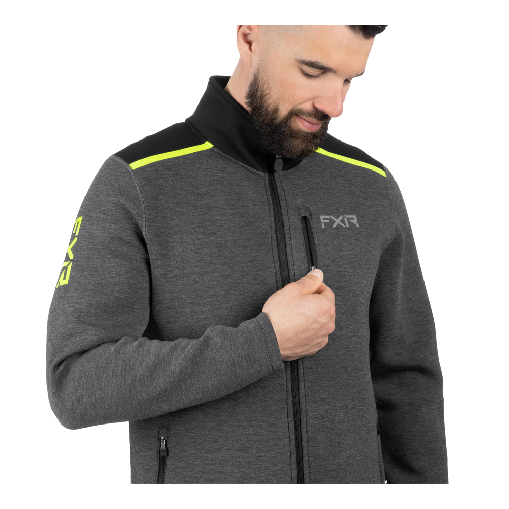 Толстовка FXR Altitude Tech Zip-Up Asphalt/Hi Vis, L