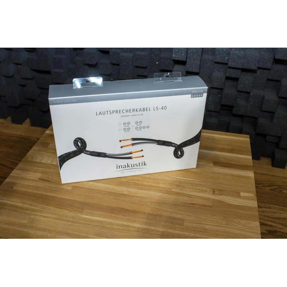 Кабель акустический разделанный INAKUSTIK Exzellenz LS-40, 2 x 2 m, Single Wire, Exz. BFA Banana, 006027S014