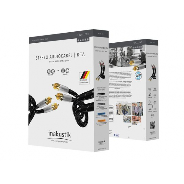 Кабель межблочный INAKUSTIK Exzellenz Stereo Cable, RCA, 1.5 m, 006041015