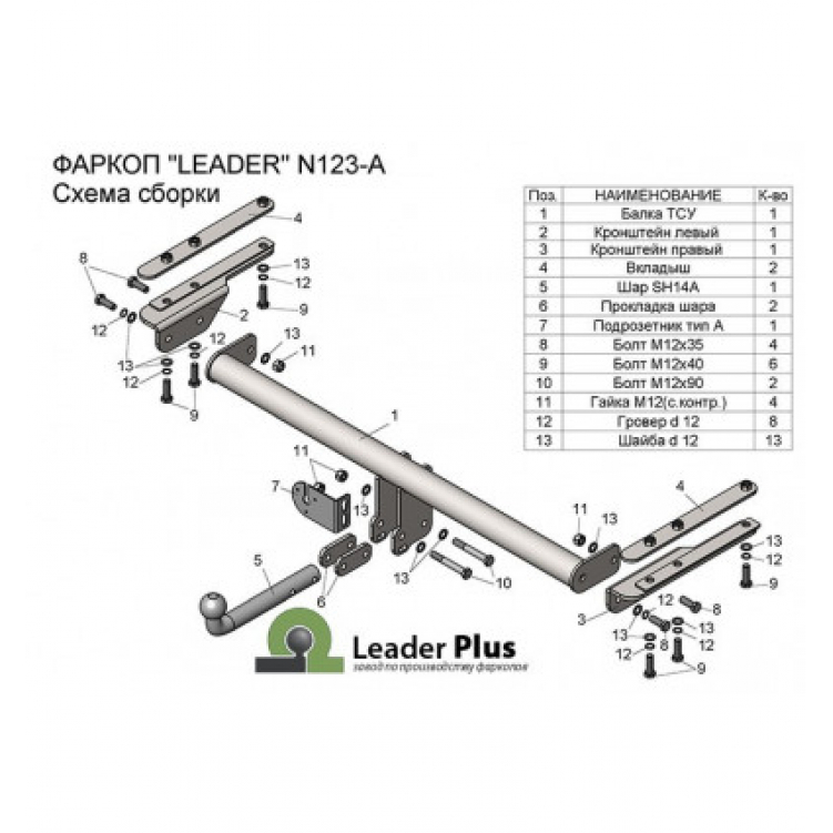Купить фаркоп nissan patrol y61 1997-2010 - n123-a лидер-плюс по цене  Низкие цены. Большой выбор. Доставка по всей России. Интернет-магазин в Москве. Только положительные отзывы!