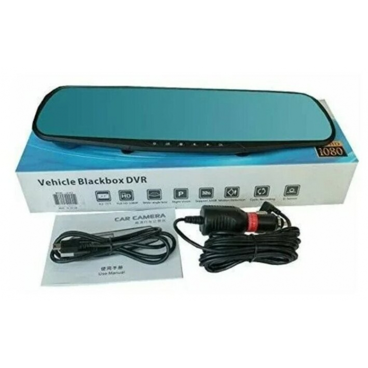 Купить зеркало-видеорегистратор с двумя камерами, камера заднего вида blackbox dvr vehicle full hd 1080 по цене 1 800 р.. Низкие цены. Большой выбор. Доставка по всей России.  Интернет-магазин в Москве. Только положительные отзывы!