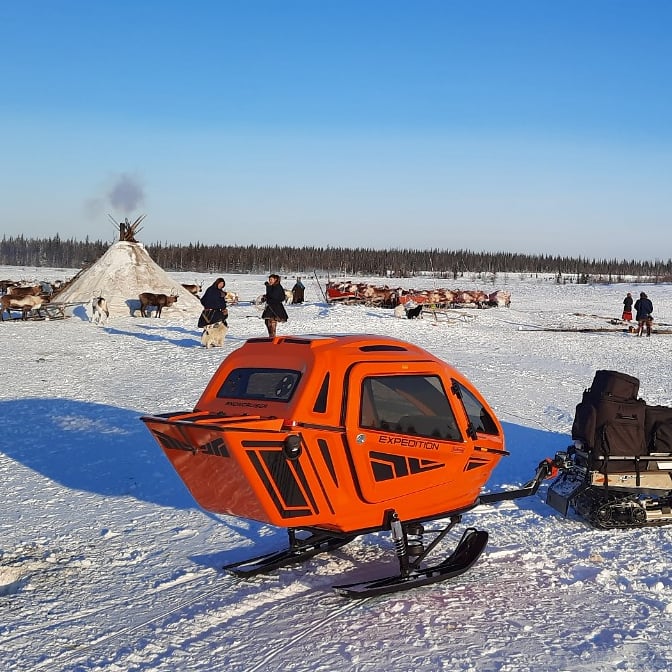 Сани для снегохода кабинные Snowcruiser для снегохода или мотособаки по низкой цене в Москве. Можете купить недорого для мотобуксировщика и в наличии!Всего 370 000 р.