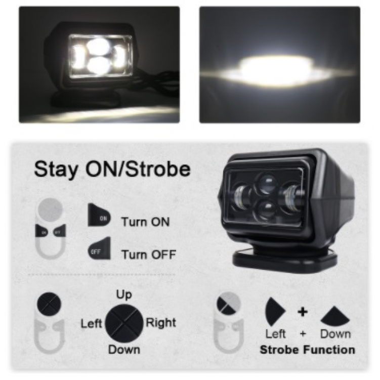 Купить морской прожектор для катера лодки диодный с пультом led (белый 60w) по цене 15 020 р.. Низкие цены. Большой выбор. Доставка по всей России.  Интернет-магазин в Москве. Только положительные отзывы!
