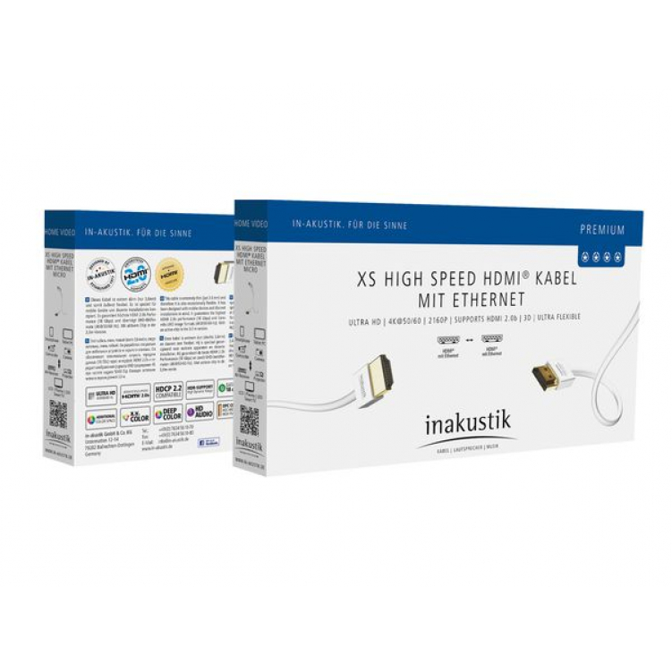 HDMI кабель INAKUSTIK Premium HDMI XS, 3.0 m, 004246830