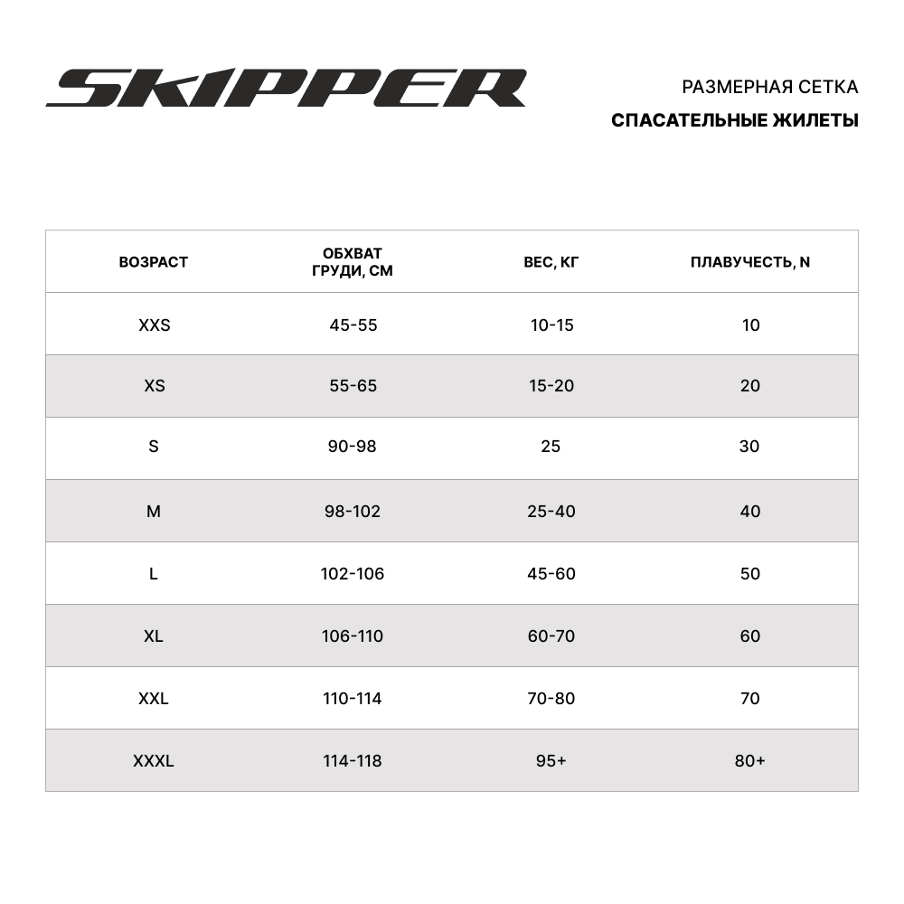 Жилет спасательный Skipper AG18004 Blue&Black, XXXL