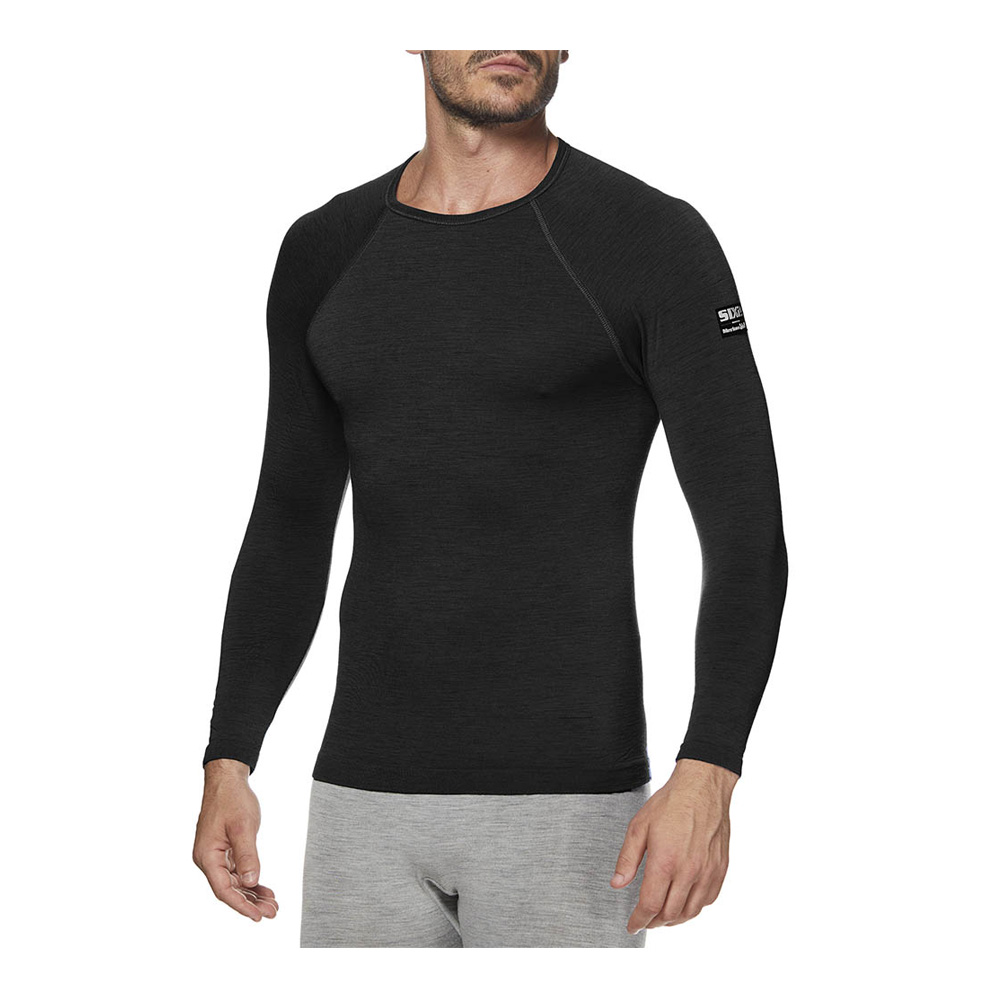 Термокофта SIXS TS2 MERINOS WOOL Wool Black, S/M