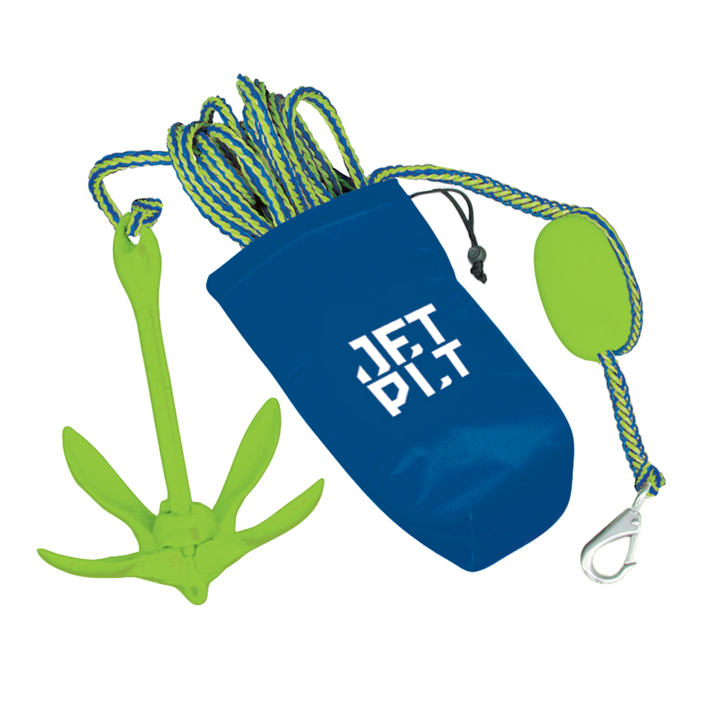 Якорь-кошка для каяков и лодок ПВХ JetPilot 1,5 кг blue/lime, One Size