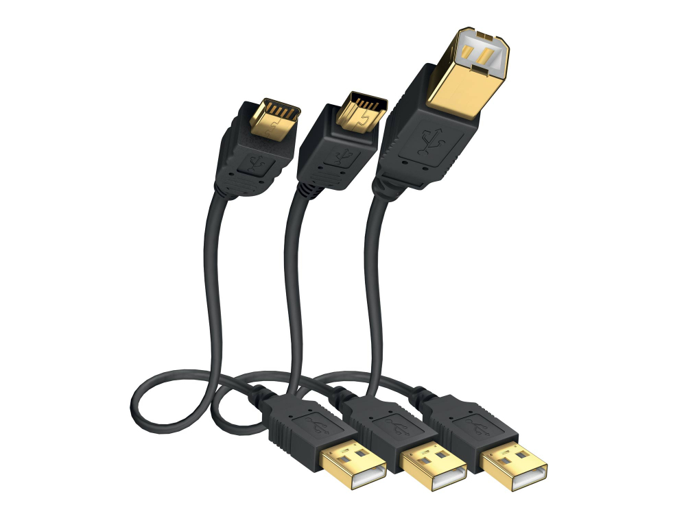 Кабель USB INAKUSTIK Premium High Speed USB 2.0, 2 m, 01070002