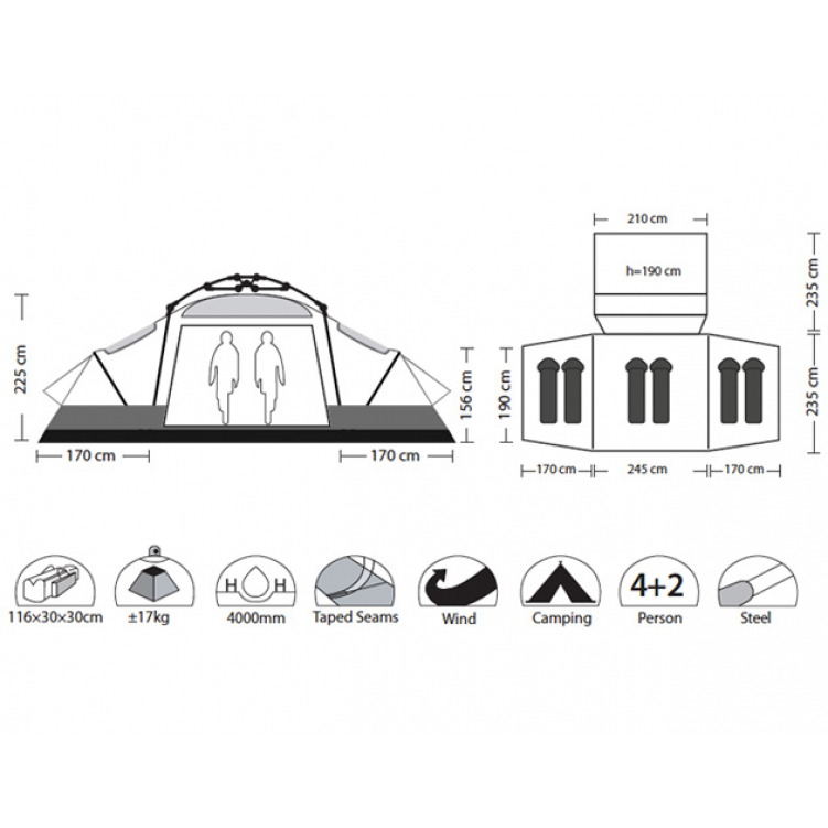 Купить палатка быстросборная 6-местная 4+2 camp по цене 39 673 р. Низкие цены. Большой выбор. Доставка по всей России. Интернет-магазин в Москве. Только положительные отзывы!