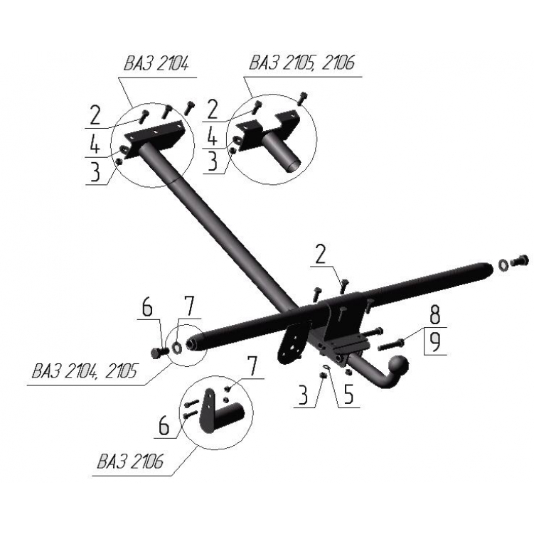 Купить фаркоп ваз 2101, 2103, 2106 1970-2006 - vaz-06 avtos по цене  Низкие цены. Большой выбор. Доставка по всей России. Интернет-магазин в Москве. Только положительные отзывы!