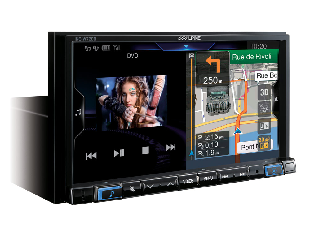 Автомобильный цифровой медиа-ресивер ALPINE INE-W720D