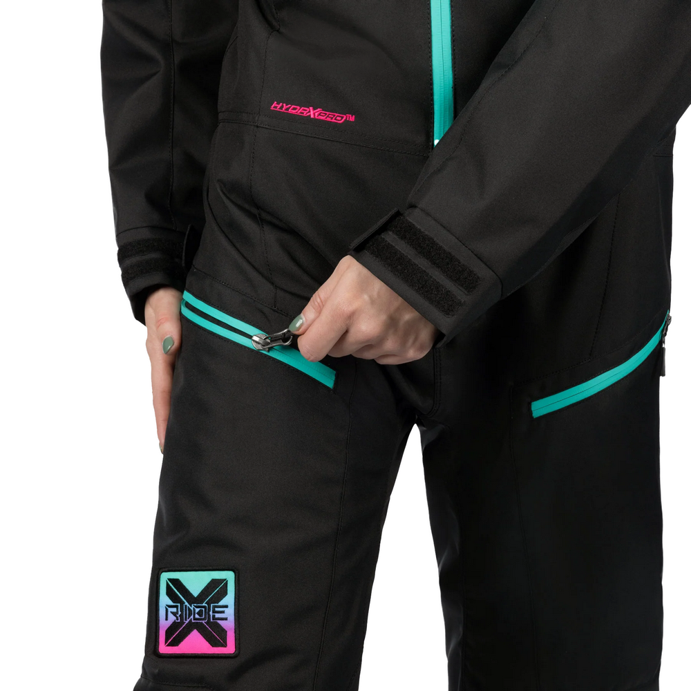 Комбинезон FXR Recruit F.A.S.T. с утеплителем Black/Mint-Electric Pink Fade, 12