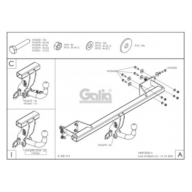 Купить фаркоп mercedes a-class w176 рестайлинг, кроме amg 2015-2018 - m1286a galia по цене  Низкие цены. Большой выбор. Доставка по всей России. Интернет-магазин в Москве. Только положительные отзывы!