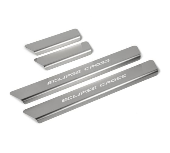 Накладки порогов (4 шт.) Mitsubishi Eclipse Cross 2018- (гравировка Eclipse Cross)