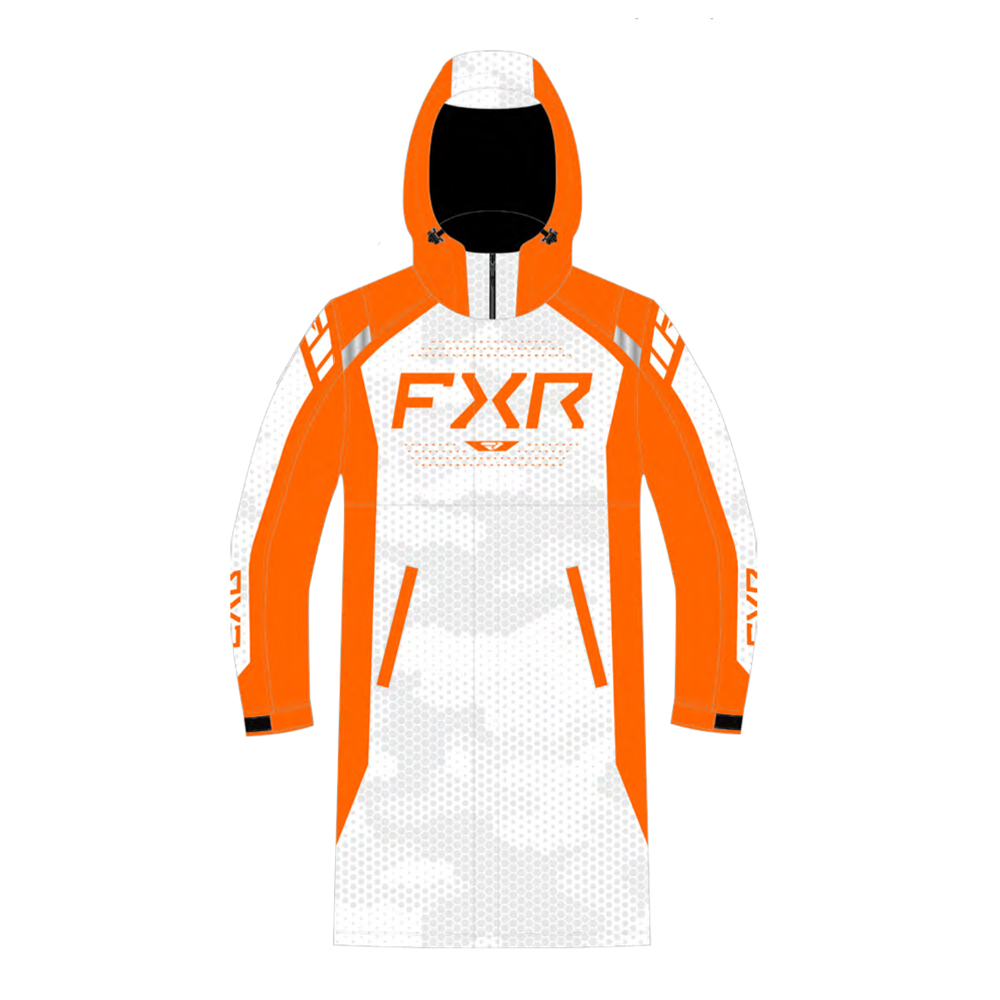 Пальто FXR Warm-Up с утеплителем White Hex/Orange, M