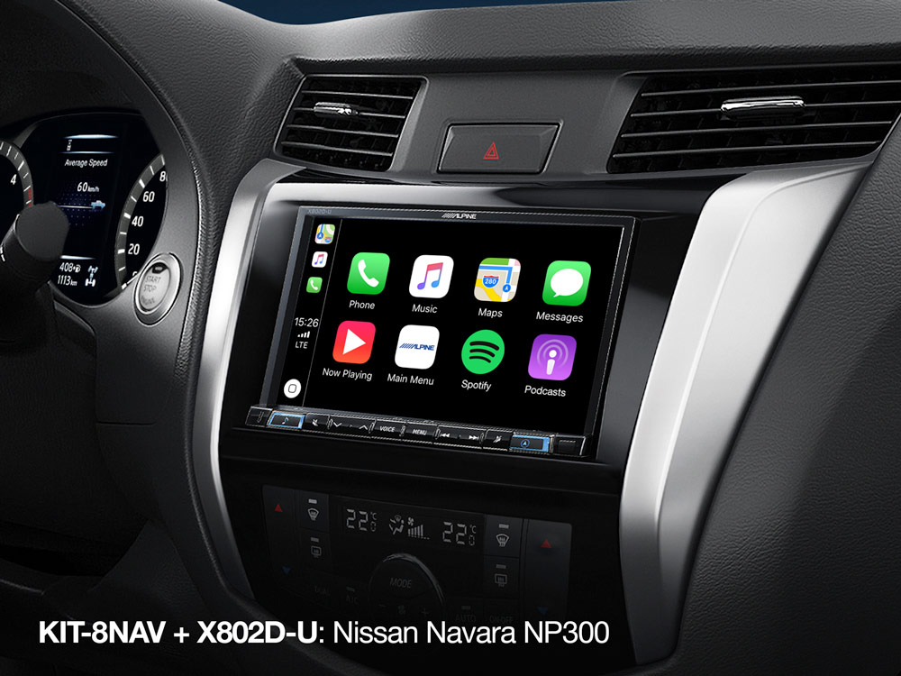 Установочный комплект Alpine 8“ для Nissan Navara NP300 ALPINE KIT-8NAV-DX