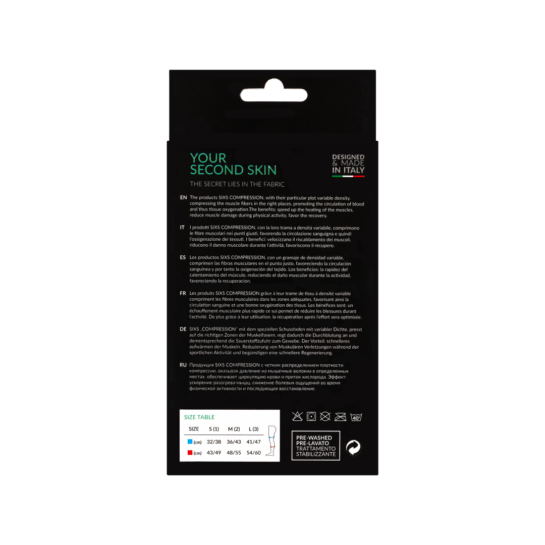 Носки компрессионные SIXS RECOVERY Black/White, L, Артикул: RESOIII-NEBI