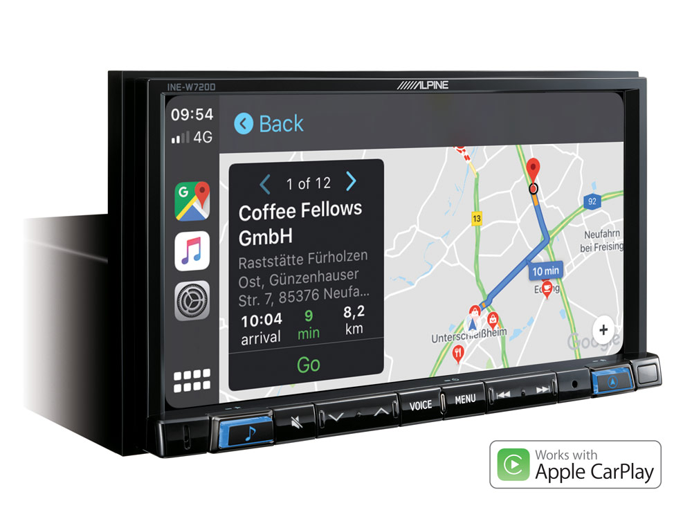 Автомобильный цифровой медиа-ресивер ALPINE INE-W720D