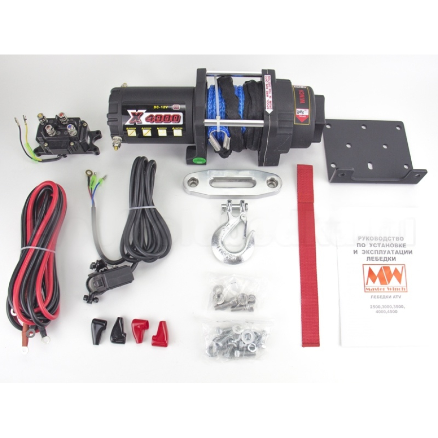 Купить лебедка для квадроцикла atv master winch x4000s с синтетическим тросом по цене 23 500 р.. Низкие цены. Большой выбор. Доставка по всей России.  Интернет-магазин в Москве. Только положительные отзывы!