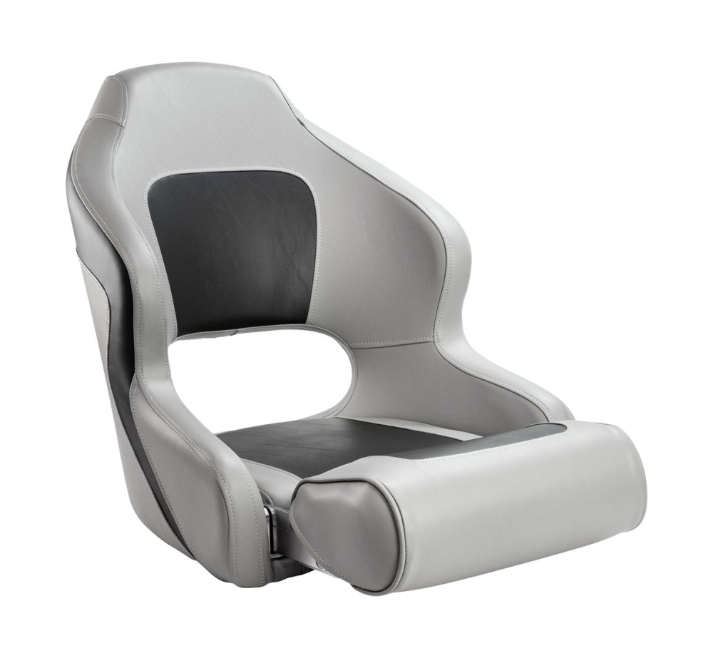 Купить кресло с болстером delux sport flip up, обивка угольный/серый винил по цене  Низкие цены. Большой выбор. Доставка по всей России. Интернет-магазин в Москве. Только положительные отзывы!