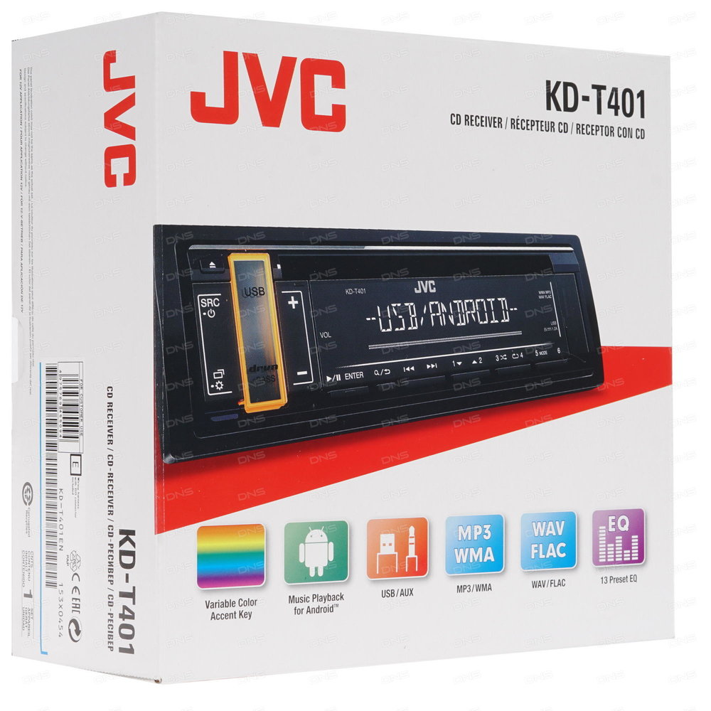 Автомобильный CD-ресивер JVC KD-T401