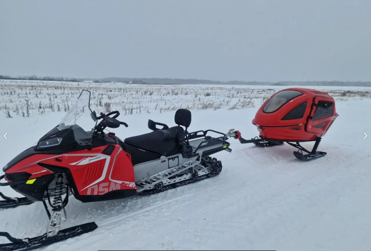 Сани для снегохода кабинные Snowcruiser для снегохода или мотособаки по низкой цене в Москве. Можете купить недорого для мотобуксировщика и в наличии!Всего 370 000 р.