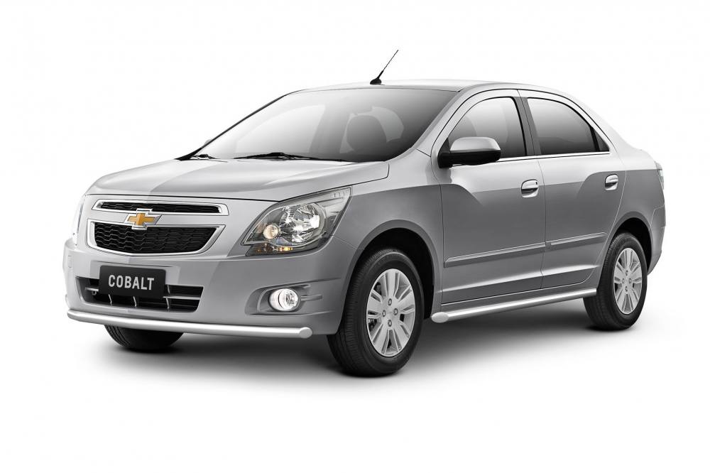 Защита переднего бампера одинарная d=38 мм (НПС) Chevrolet Cobalt 2019-
