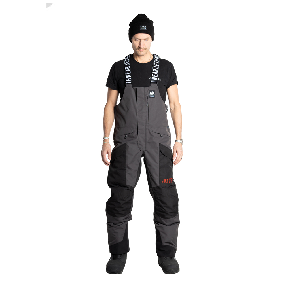 Полукомбинезон Jethwear Treeline Bib с утеплителем Black/Grey/Red, 3XL