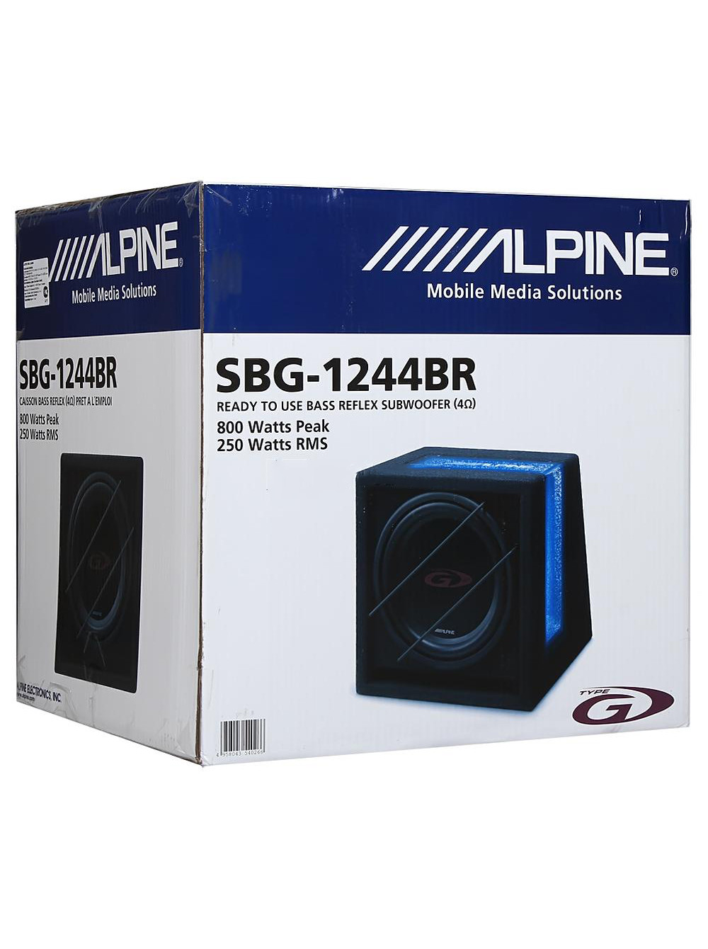 Автомобильный корпусной сабвуфер 12” (30 см) ALPINE SBG-1244BR